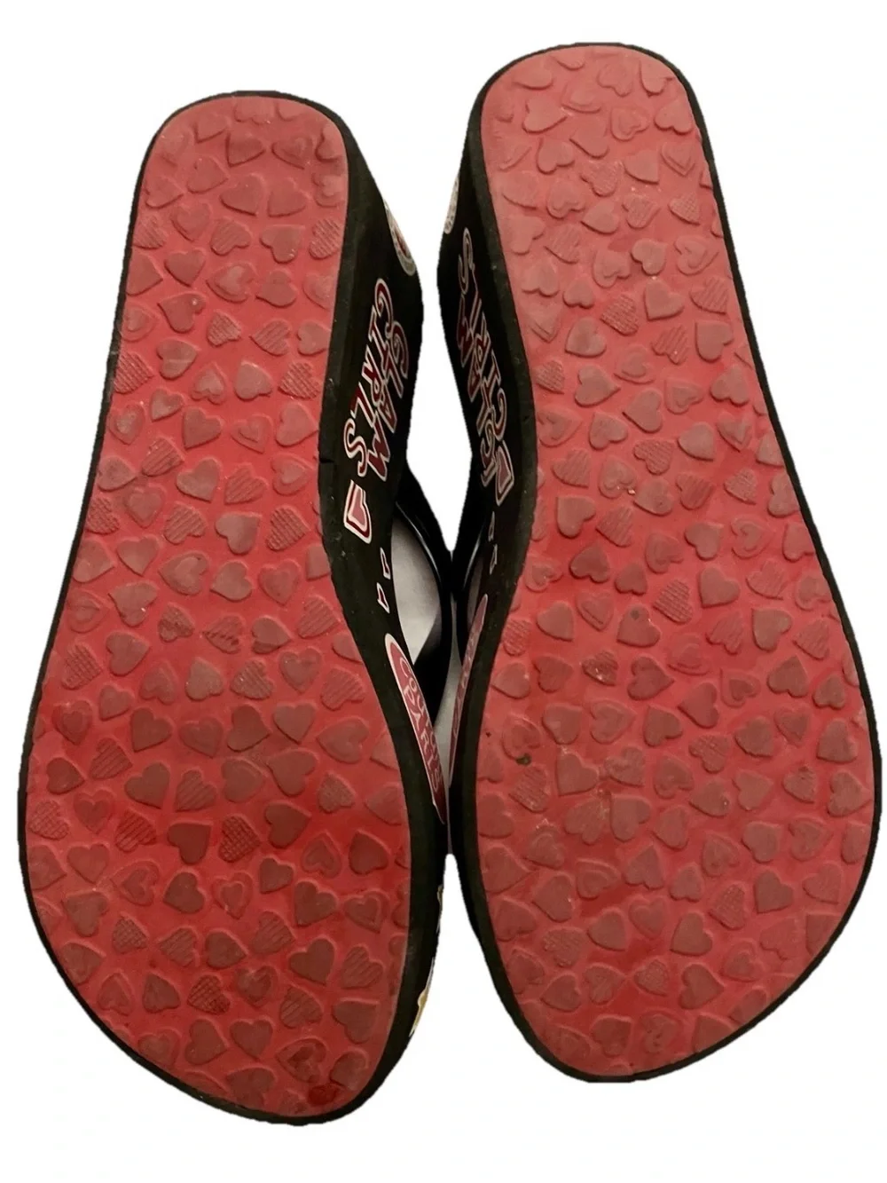 BRIGHTON Wearable Art GLAM FASHIONISTA Platform Flip Flop Graffiti SANDALS 7